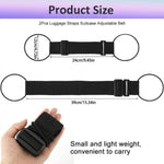 HASTHIP Adjustable Luggage Straps with Dual Loops