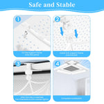 HASTHIP Ceiling Air Conditioner Deflector with 23.6x10.6 in Panel featuring 3000 Hole Design | Universal Clip On Deflector for Balanced Airflow