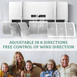 HASTHIP Air Deflector for Split AC with 8 Panel 270° Adjustable Design | 90x20cm Telescopic Plastic