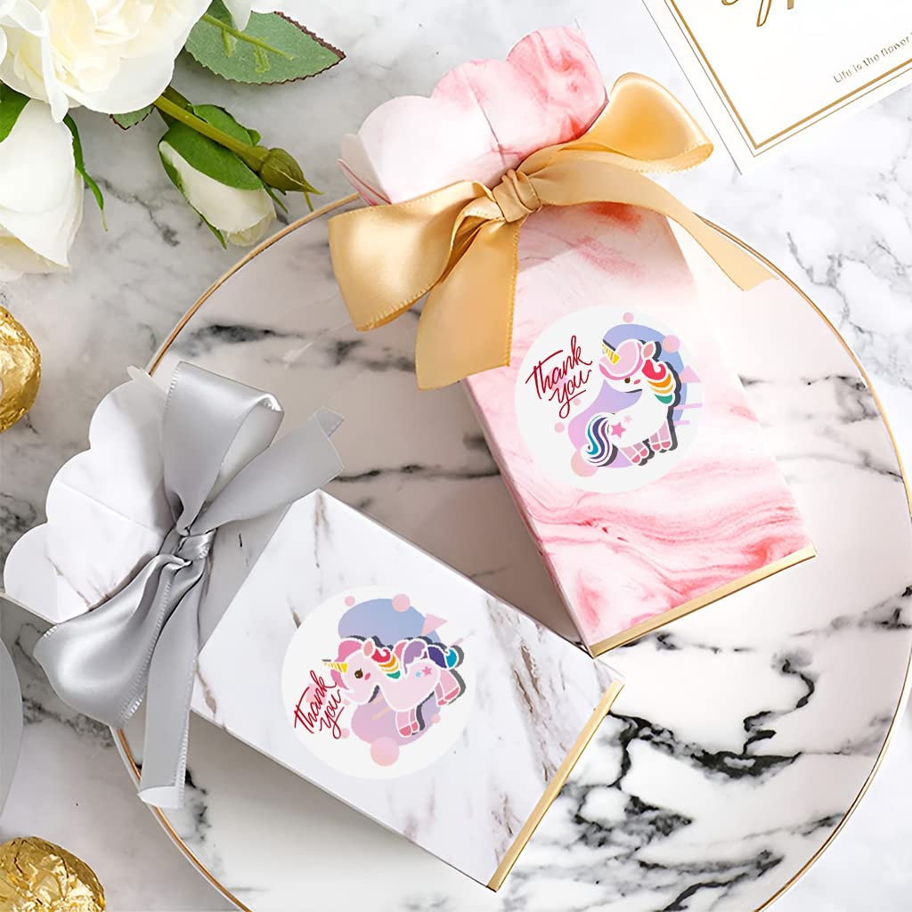 HASTHIP Thank You Stickers for Small Business with 500 Stickers and 50 Cards featuring Holographic Design | Color Laser Film for Gift Packaging