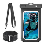 HASTHIP® ZORBES 4-7'' Phone Armband for Diving Waterproof Touchscreen Clear Phone Pouch with Armband & Shoulder Strap, Airtight Rainproof Sport Phone Storage Bag for Diving, Running, Beach, Travel