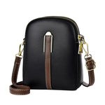 HASTHIP® Bolso Bandolera Mujer Pequeño Impermeable PU, Bolso de Hombro Estilo Casual con Doble Capa, Correa Ajustable y Bolsa con Cremallera, Ideal para Viajes, Compras y Uso Diario