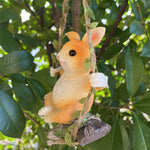 HASTHIP Lovely Rabbit Car Ornament for Home or Auto Decor with 35cm Hemp Rope | Resin Bunny Swing Figure 10x13cm