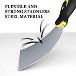 HASTHIP Putty Scraper Set for Drywall and Plaster Repair with Ergonomic Handle | 4 Pack 5 in 4 in 3 in 1.5 in CR‑V Steel Blades