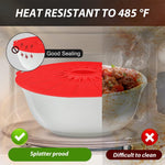 Heat Resistant Microwave Cover, Silicone Lids Covers for Food, Silicone Stretch Lids and Food Covers, 5 Sizes Reusable Heat Resistant Food Lids fits Cups, Bowls, Plates, Kitchen Gadgets
