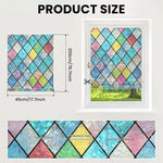 HASTHIP Window Sticker for Glass Privacy featuring Leaf Mosaic Pattern 44.5x200cm | UV Protection for Home and Office