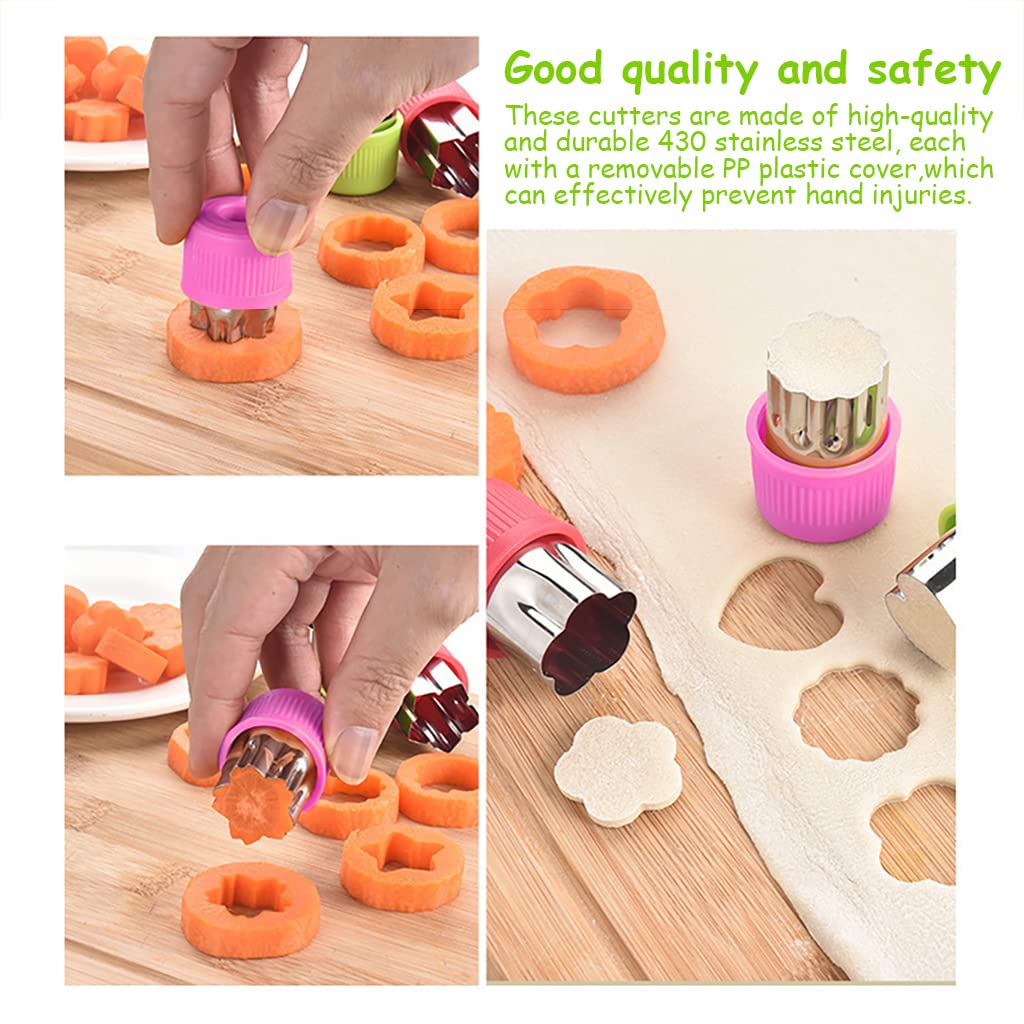 HASTHIP Cookie Cutter Shapes Set for Baking and Sandwiches with 9 Molds & PP Handle | Stainless Steel