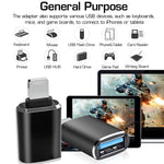 HASTHIP® USB OTG Adapter for iPhone, Lightn-ing Male to USB Female Transfer Portable USB Camera Adapter OTG Data Sync Adapter for iPhone13/12/11/Xr/X/XS/8/7/Card Reader/Flash Drive/Mouse/MIDI Keyboard