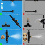 HASTHIP Cool Mist Spray System for Outdoor Cooling with 26ft Hose and Built in Water Filter | Patio and Garden Irrigation Kit