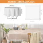 HASTHIP Table Cover for 4 Seater Dining Table 51.2x51.2 in with Cotton Linen Fabric | Beige Square Design