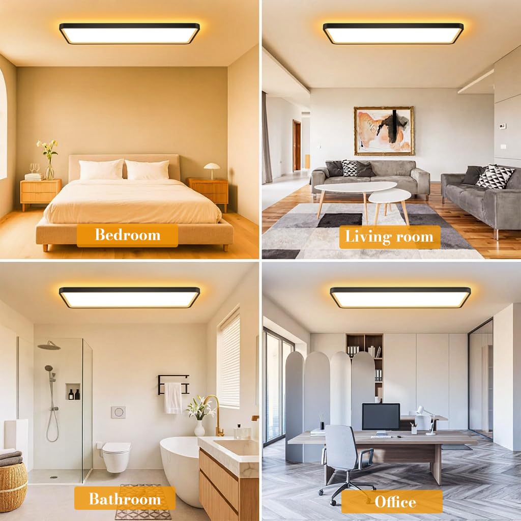 Hasthip 48W LED Ceiling Light with Remote Control & Dimmable Design