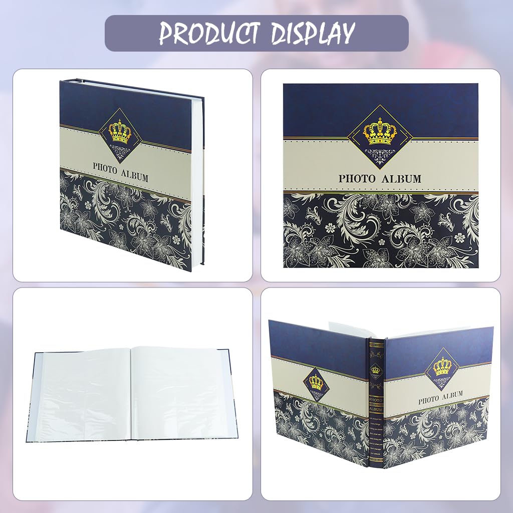 HASTHIP Photo Album for 4x6 and 5x7 Photos with 600 Pockets and Vintage Embossed Cover | Blue