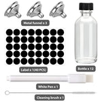 HASTHIP Small Glass Bottles Set for Juice and Drinks with Leak Proof Lids and Funnels | 24PCS 60ml Reusable Containers