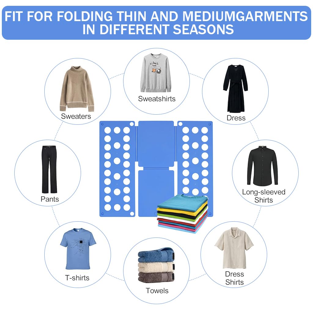 HASTHIP Clothes Folding Board for Fast Laundry with Adjustable Flip Fold Design | T Shirt Folder