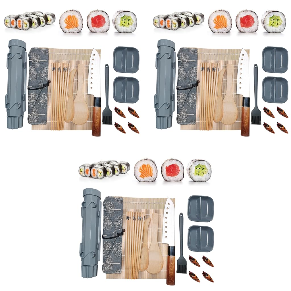 HASTHIP Sushi Making Set for Beginners and Pros with Bamboo Mats and 3 PCS Tools | DIY Maki Roller