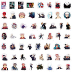 HASTHIP® 110Pcs Anime Stickers - Demon Slayer & Jujutsu Kaisen Characters Waterproof PVC Stickers for Laptop, Phone Case, Guitar, Luggage, Phone Cases, Water Bottles, Scrapbooks & Photo Albums