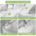 HASTHIP Silicone Sink Overflow Hole Covers for Bathroom Vanities with Flower Design Pack of 3