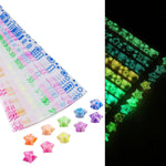 HASTHIP Heart-Shaped Origami Paper for DIY Crafts with 210 pcs 8.6 in Glossy Strips | 10 Colors Glow Design