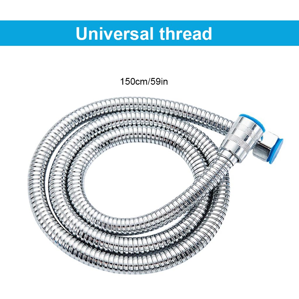 HASTHIP Shower Hose for Bathroom Use with Leak-Proof Connectors and 1.5 Meter Stainless Steel Flexibility | 2 Pack Set