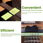 HASTHIP Guitar String Cleaner Pad for Acoustic and Electric Guitars 2PCS | Double-Sided Fretboard Cleaning Tool