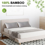 HASTHIP Pillow Cover Set with Zip Closure for Standard Pillows 48x74cm 2Pc | Bamboo Fiber Waterproof Protection Grey