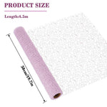 HASTHIP Jacquard Mesh Wrapping Paper for Gifts featuring Cutout Floral Design 50cm x4.5m | Purple