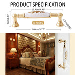 HASTHIP Cabinet Door Pulls for Kitchen and Bathroom with Ergonomic Grip and Ceramic Floral Zinc Alloy Design | 2Pcs Set