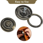 HASTHIP Antique Brass Drop Ring Pulls for Cabinet & Drawer 2PCS