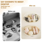 HASTHIP Sponge Blenders Storage Box for Makeup Accessories with Clear Sliding Hood 13.5x9cm