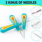 HASTHIP Punch Needle Wick for Candle Making 3 pcs set with round hole needle tools | ideal for silicone mold wicking
