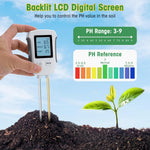HASTHIP Soil Meter for Gardening with Dual Probes and LCD Display | Measures Moisture pH and Temperature -10°C to 90°C