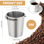 HASTHIP® 51mm Coffee Dosing Cup Stainless Steel Portafilter Cup No Spill Wide Mouth Coffee Powder Compatible with Espresso Machine Precision Barista Tool 120ml Capacity
