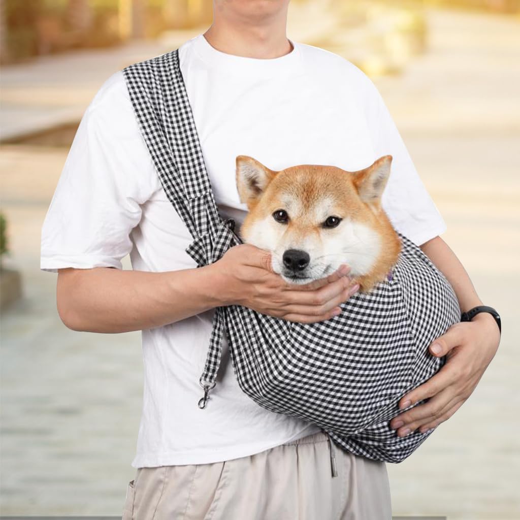 HASTHIP® Bolsa Transportadora para Perros y Gatos Pequeños, Mochila Plegable de Viaje con Correa Ajustable, Transpirable, Portátil y Duradera para Mascotas de hasta 6kg