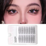 HASTHIP® Extensiones de Pestañas en Racimo 120pcs DIY Cluster Lash 9-11mm Mixto Natural Wispy, Pestañas Individuales Flare de Alta Calidad para Mujer, Curvatura D, Banda Ultrafina y Look