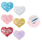 HASTHIP Diamond Painting Magnet Cover Holder for DIY Crafts with Dual Magnets 6pcs | Heart Shape Rainbow Set