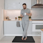 HASTHIP Kitchen Mats for Floor featuring Anti Slip Texture and Ergonomic Support 17 x 28 in Black