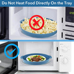 HASTHIP Microwave Plate Cover Tray for Splatter Protection with 10.5 in Vent Lid Blue 2PCS