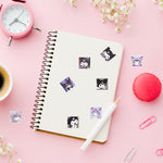 HASTHIP® 500Pcs Kuromi Stickers - 8 Designs Kuromi & Melody Stickers, Cute Stickers Decals Assorteds Kawaii Sticker Gifts for Kids Teens Girls Adults, Ideal DIY Decor & Gift for Sanrio Fans