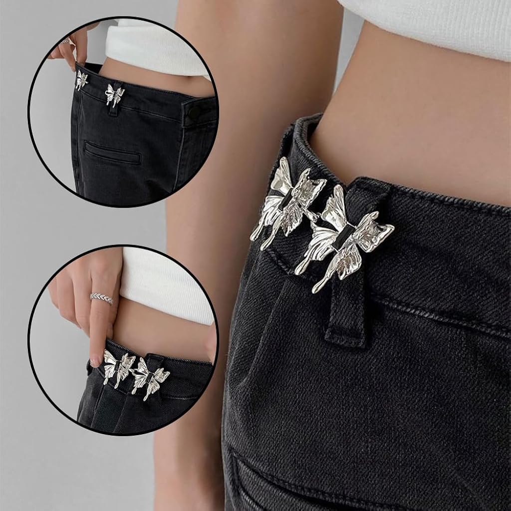 HASTHIP® 2 Sets Jeans Tightening Clips, Buttons for Jeans