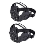 HASTHIP® 2 Piezas Crampones Antideslizantes con 9 Puntas de Acero,Cleats de Tracción para Caminar en Hielo,Escalada Senderismo y Equipo Invierno