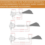 HASTHIP Sun Shade Sail Hardware Kit for Square and Rectangle Canopies with 2 Turnbuckles and 304 Stainless Steel Components