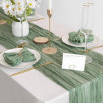 HASTHIP Decorative Fabric Squares for Dining Table with Wrinkled Texture and Mint Green Silk-Like Material 50x50cm Pack of 6