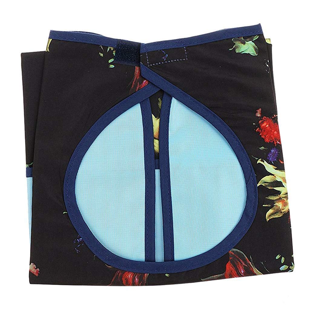HASTHIP Adult Bibs Clothing Protectors for Mealtime with 65×45 cm Coverage and Crumb Catcher | Washable Waterproof Floral Apron