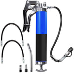 HASTHIP® Pistola Engrasadora Industrial de Alta Presión 10000 PSI,Grasera Manual 14 oz con Mango Antideslizante,Manguera Flexible Refuerzo de Acero y Boquilla Precisión para Lubricación