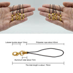 HASTHIP Lobster Clasp Lanyard Loops for DIY Crafts with Golden Clasps 100 pcs 2.6 in Nylon