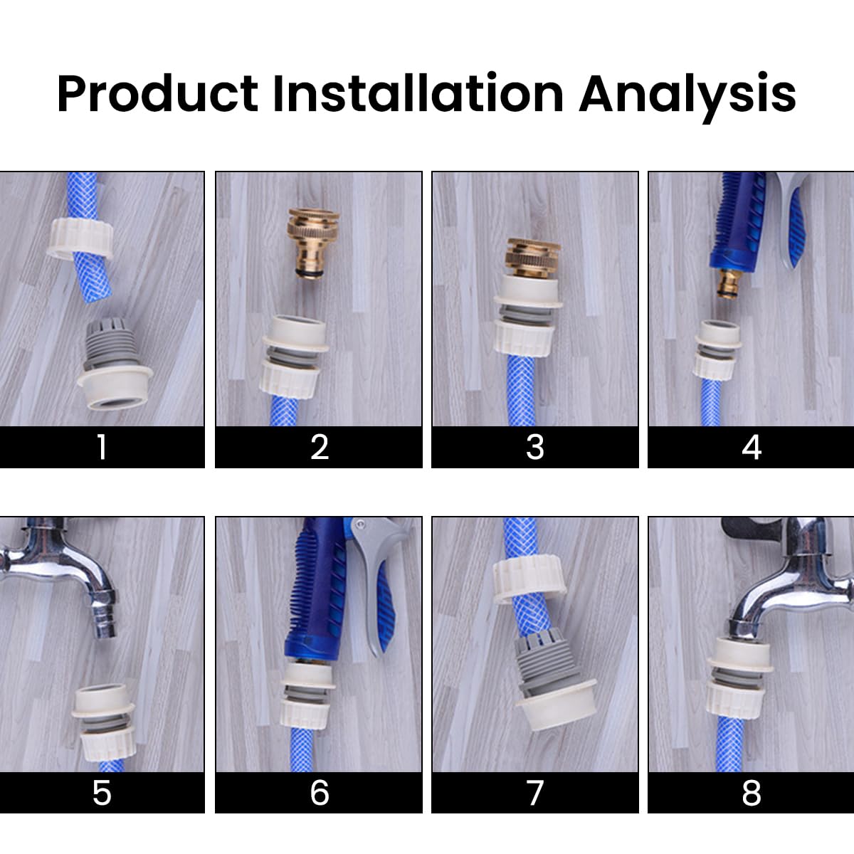 HASTHIP Replacement Faucet Connector for Laundry Machine with Secure Snap On Design and Plastic Build | 2Pcs Universal Hose Adapter