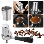 HASTHIP® 51mm Coffee Dosing Cup Stainless Steel Portafilter Cup No Spill Wide Mouth Coffee Powder Compatible with Espresso Machine Precision Barista Tool 120ml Capacity