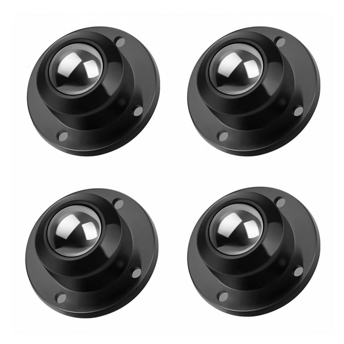 4pcs Caster Wheel Self Adhesive Caster Wheel 360° Swivel Wheels for Furniture, Small Appliance, DIY Modification Moving Table Heavy Duty Caster Wheels 200Kg Loading Capacity, Black