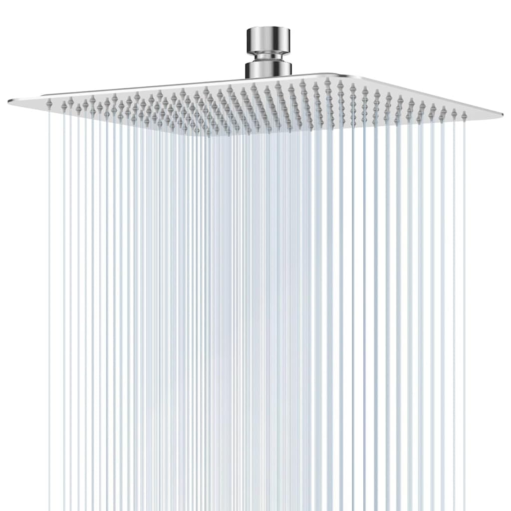 HASTHIP Shower Head for Bathroom with 6 Inch Square Panel and Anti Clog Nozzles | Stainless Steel Rainfall Design