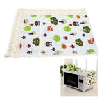 HASTHIP Microwave Oven Dust Cover 100cm x 35cm with Foldable Cotton Linen Fabric | Indian Home Decor Protection
